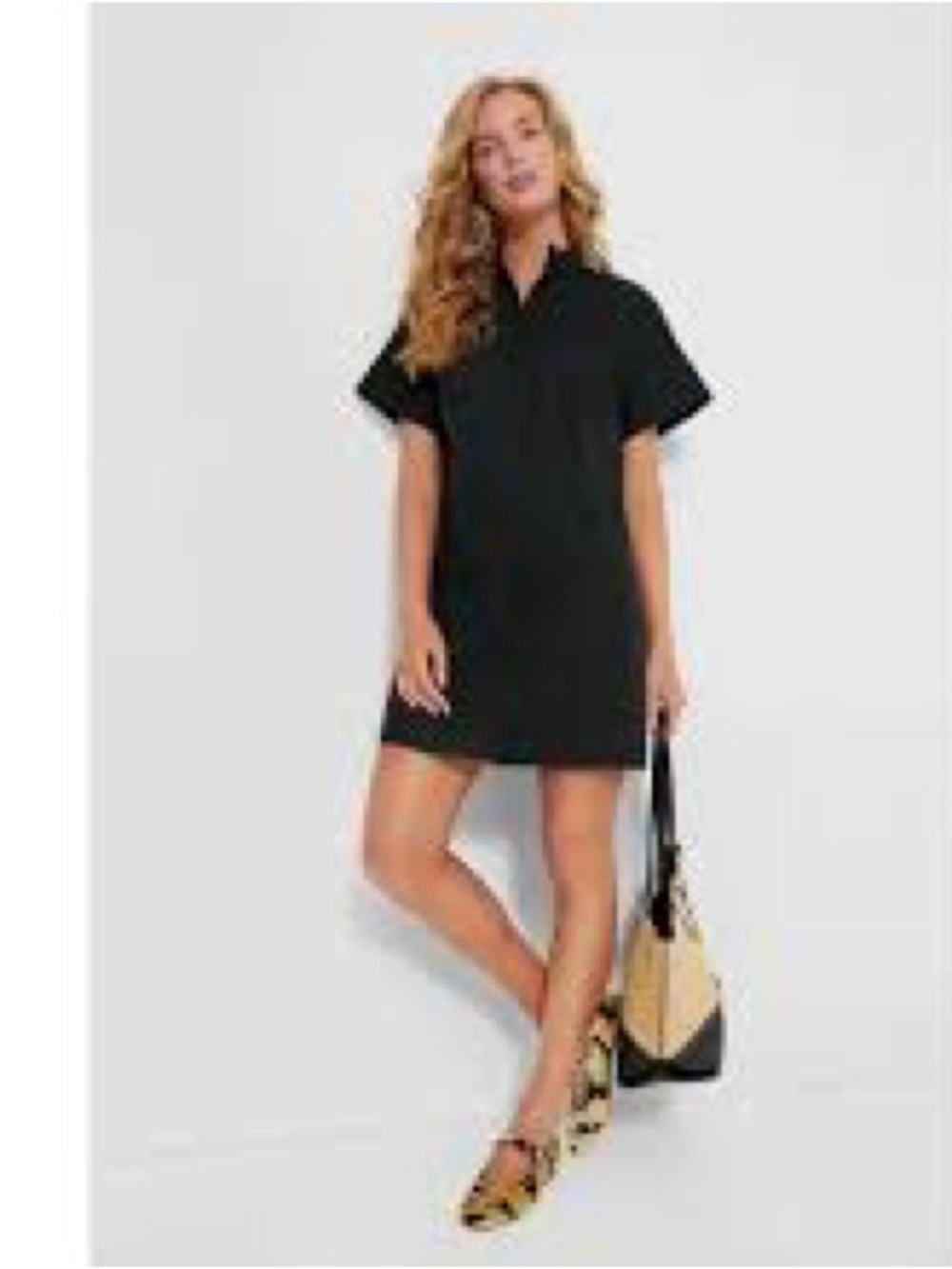 Tuckernuck black Trapunto StitchSofia Shirt dress
